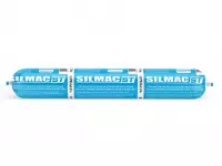 Структурный профессиональный однокомпонентный силиконовый клей-герметик SILMAC ST 590 мл Черный