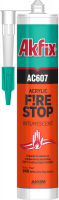 Akfix AC607 - Противопожарный акриловый герметик 310 мл Белый