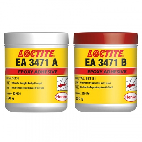 LOCTITE EA 3471 2-компонентная безусадочная эпоксидная ремонтная шпатлевка серого цвета со стальным наполнителем, после полимеризации становится похожа на металлическую поверхность, которая может подвергаться механической обработке, сверлению, нарезанию р