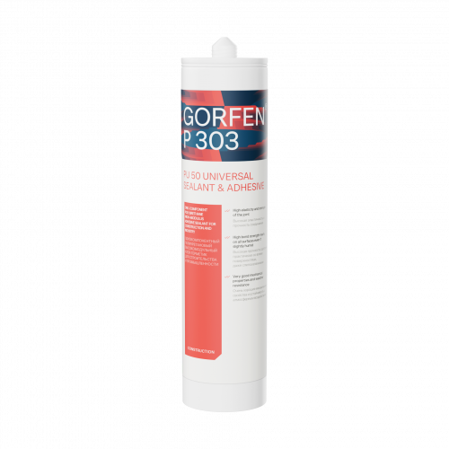 GORFEN® P 303 - Полиуретановый клей-герметик PU 50 310 мл Тёмно серый