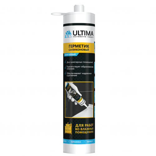 ULTIMA – Герметик силиконовый санитарный 280 мл Черный
