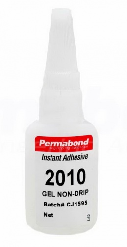 Permabond C2010 Цианакрилатный клей склеивания многих пористых материалов и по вертикальным и перевернутым поверхностям. Вязкость 21 000 - 25 000 мПа∙с