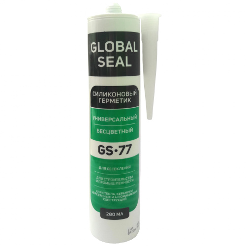 Силиконовые герметики кислотной вулканизации Global seal GS 77 280 мл Прозрачный