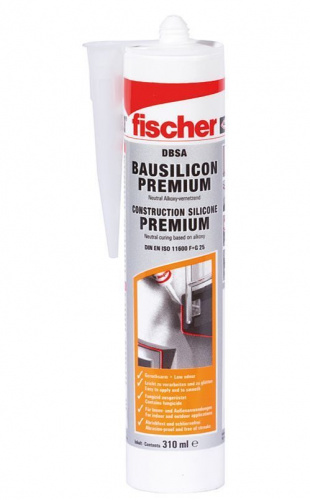 FISCHER DBSA TP D/GB Высококачественный строительный силиконовый герметик 310 мл Прозрачный