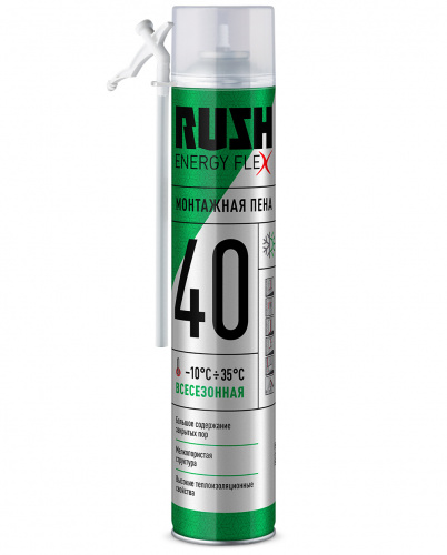 Пена монтажная бытовая всесезонная KUDO RUSH ENERGY FLEX 40 1000 мл