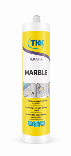 Tekafix Marble – Силиконовый клей герметик для мрамора 300 мл Серый