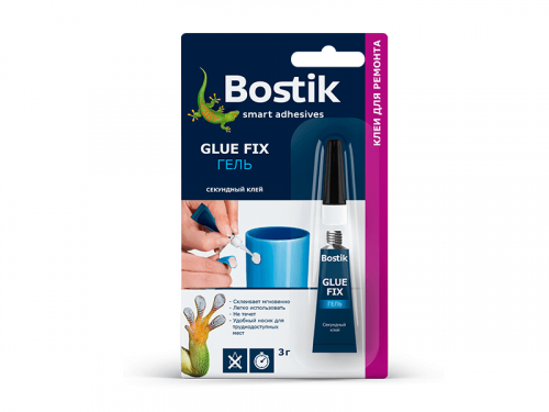 Bostik Glue Fix (Бостик Глю Фикс) – секундный клей-гель 3 гр