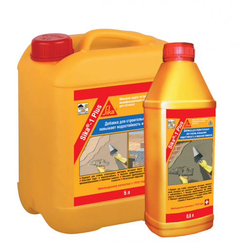 Sika® 1 Plus - Добавка, повышающая водостойкость цементных растворов 5 л