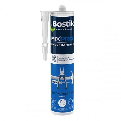 Bostik FIXPRO УНИВЕРСАЛЬНЫЙ БЕЛЫЙ - гибридный монтажный клей-герметик