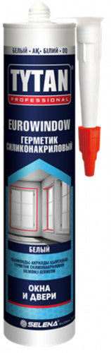 Tytan Professional EUROWINDOW Окна и двери герметик силиконакриловый 280 мл Белый