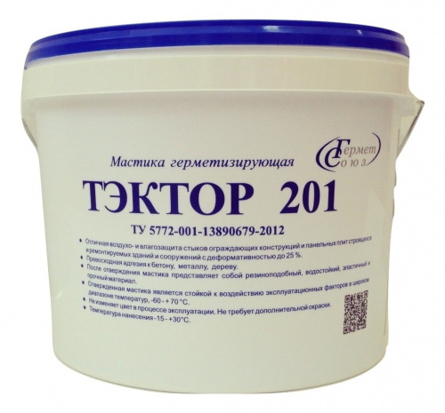 ТЭКТОР 201 – двухкомпонентный полиуретановый герметик 12,5 кг Белый