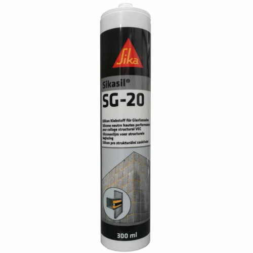 Sikasil SG 20 - силиконовый клей-герметик 600 мл Черный