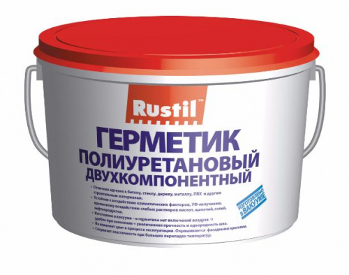 Рустил П. Двухкомпонентный полиуретановый герметик - 7 кг белый