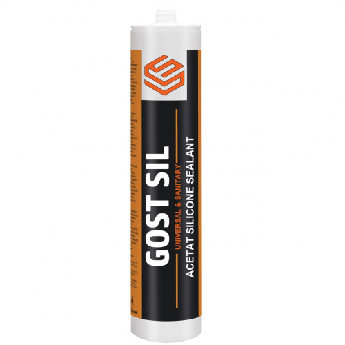 GOSTSIL UNIVERSAL & SANITARY ACETAT Универсальный ацетатный силиконовый герметик 280 мл Бежевый