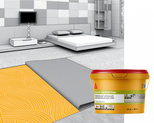 SikaBond®-220 Multi Floor - Водно-дисперсионный клей для ковровых и ПВХ напольных покрытий. 15 кг - 766039