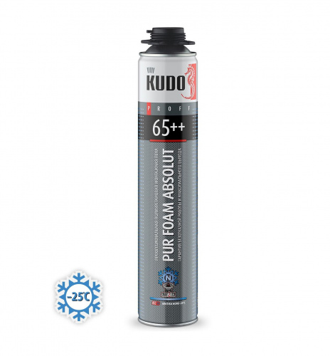 Пена монтажная профессиональная зимняя KUDO ABSOLUT PROFF 65++ ARKTIKA NORD 1000 мл