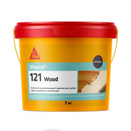 Sikacryl®-121 Wood - Акриловый герметик для деревянных конструкций 7 кг