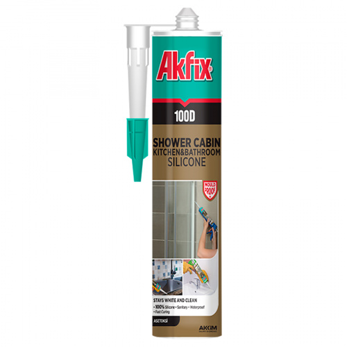Akfix 100D Силиконовый герметик 310 мл Белый