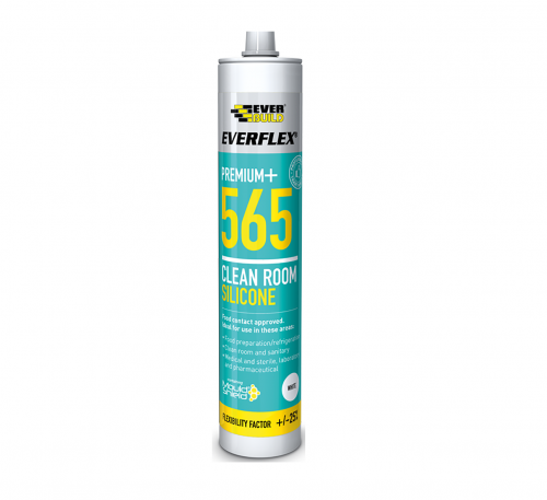 EVERBUILD® EVERFLEX® 565 Clean Room Silicone – Герметик для чистых помещений 295 мл - белый