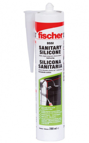 FISCHER DSSI TP GB/E Стандартный сантехнический силиконовый герметик 310 мл Белый