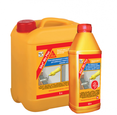 Sika® Mix Plus - Добавка для штукатурных и кладочных растворов, заменяющая известь 5 л