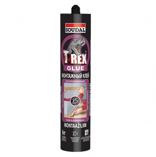 SOUDAL - T-REX – Быстросохнущий монтажный клей 380 гр