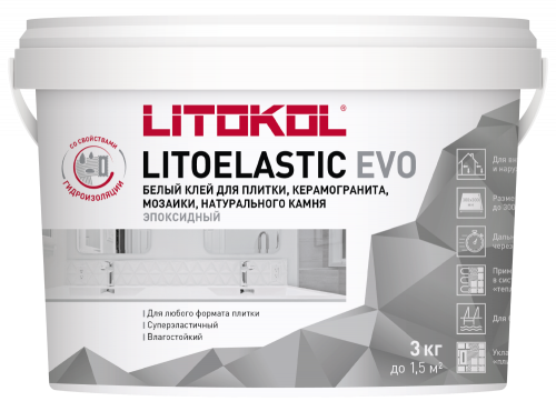 LITOELASTIC EVO - клей + гидроизоляция 5 кг Белый