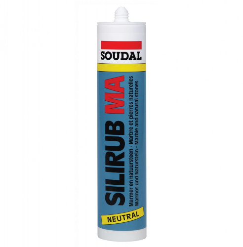 SOUDAL SILIRUB MA – Силиконовый герметик для мрамора 310 мл Белый