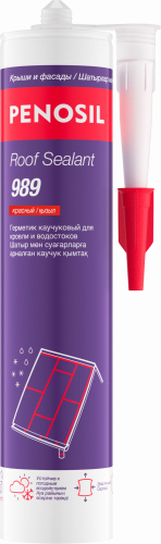 PENOSIL Roof Sealant 989 герметик каучуковый для кровли и водостоков 280 мл красный
