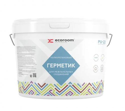 ECOROOM PU 22 - Двухкомпонентный полиуретановый герметик для межпанельных швов 10,5 кг Белый