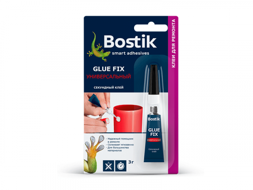Bostik Glue Fix (Бостик Глю Фикс) – секундный клей 3 х 1 гр