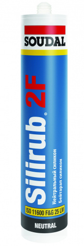 SILIRUB 2F - Нейтральный силиконовый герметик 300 мл Белый