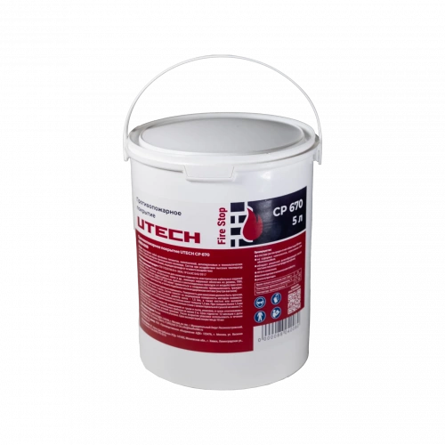 UTECH CP 670 - Противопожарное покрытие 5 л Белый