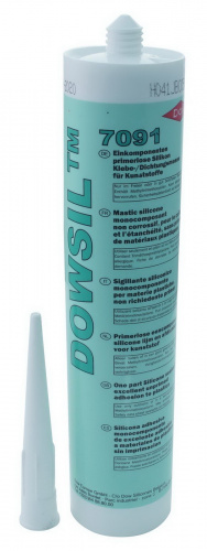 Dow Corning 7091 (Dowsil 7091) Высокоэффективный силиконовый клей - герметик 310 мл Белый