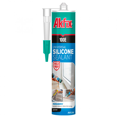 Akfix 100E Силиконовый герметик 280 мл Белый