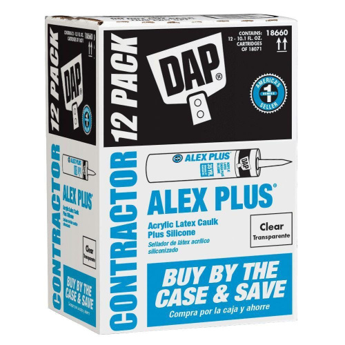 DAP ALEX PLUS Acrylic Latex Caulk Plus Silicone Акриловый латексный герметик с добавками силикона 162 мл