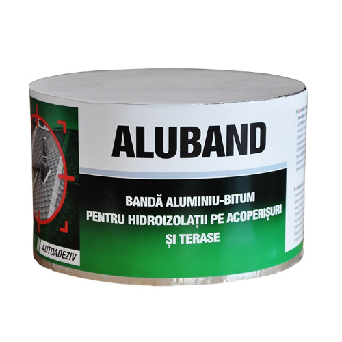 ALUBAND - Алюминиевая, битумная, изоляционная лента 5 см x 10м Серый