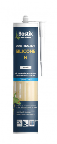 Bostik Construction Silicone N - Нейтральный строительный силиконовый герметик 310 мл Прозрачный