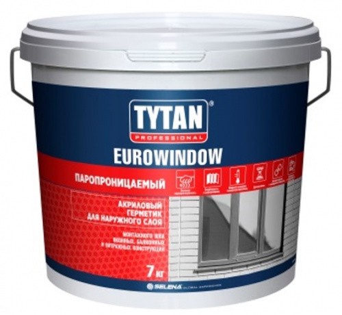 Tytan Professional EUROWINDOW герметик акриловый Наружный паропроницаемый 600 мл Белый