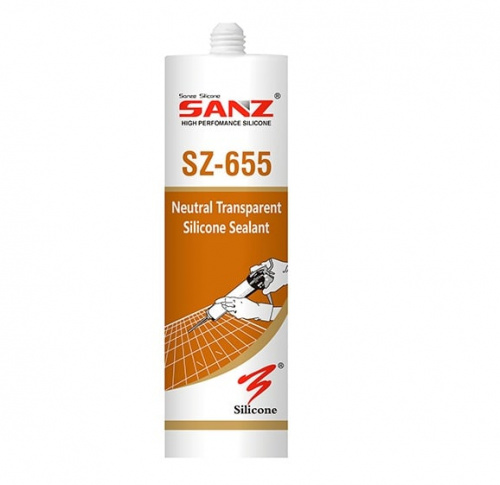 SANZ SZ 655 - Универсальный нейтральный силиконовый герметик 300 мл Белый