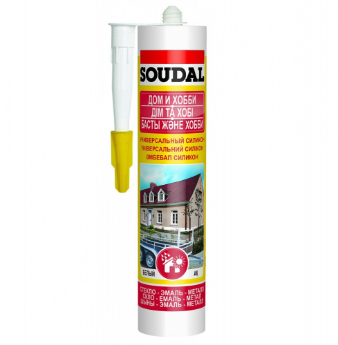 Силиконовый герметик Soudal универсальный 280 мл Прозрачный
