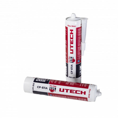 UTECH CP 611A Огнезащитная мастика терморасширяющаяся 310 мл Серый