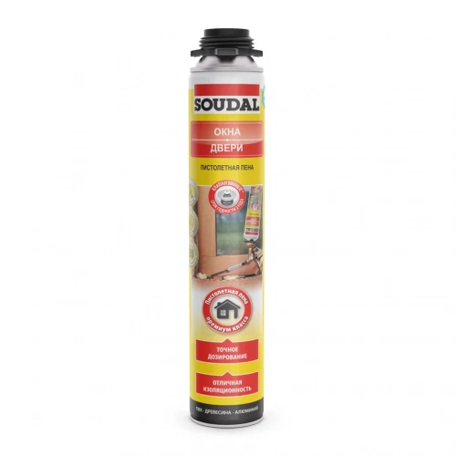 Пистолетная монтажная пена SOUDAL ОКНА-ДВЕРИ 50 750 мл