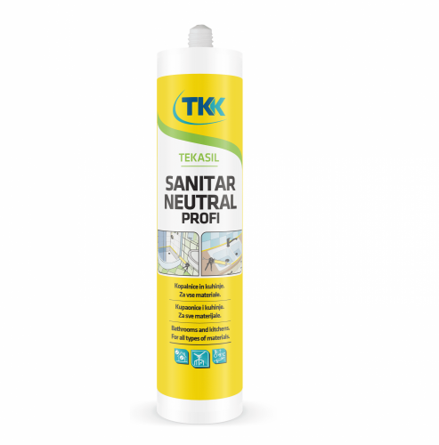 TEKASIL Sanitar Neutral Profi Высококачественный санитарный силиконовый герметик 300 мл Белый