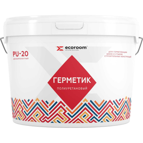 ECOROOM PU 20 - Двухкомпонентный полиуретановый герметик 16 кг Серый