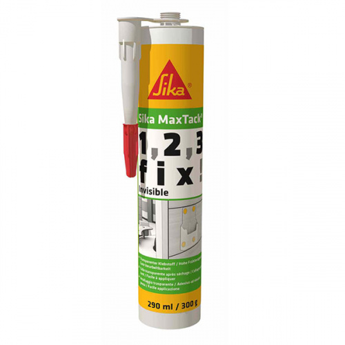 Sika MaxTack Invisible – прозрачный монтажный клей 290 мл Прозрачный