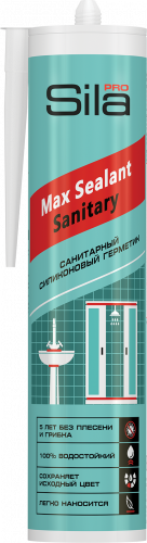 Герметик санитарный силиконовый Sila PRO Max Sealant Sanitary 290 мл Белый