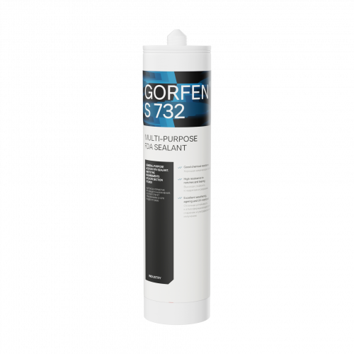 GORFEN® S 732 - Силиконовый клей-герметик с пищевым допуском FDA 310 мл Черный