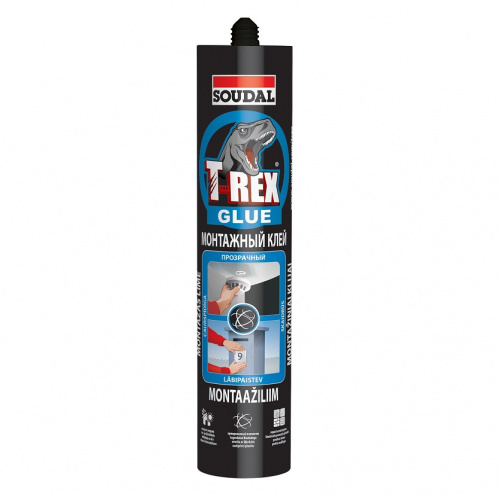 SOUDAL - T-REX – Прозрачный монтажный клей 310 гр