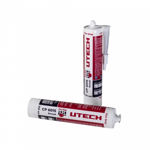 UTECH CP 601S - Противопожарный силиконовый герметик 310 мл Белый